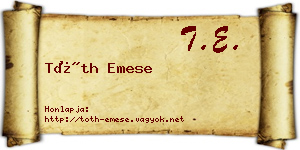 Tóth Emese névjegykártya