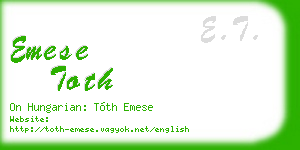 emese toth business card