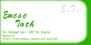 emese toth business card